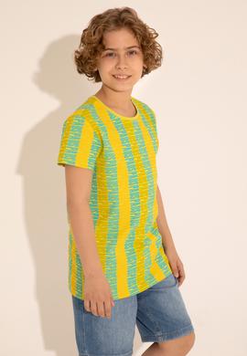 Erkek Çocuk Fıstık Yeşili Bisiklet Yaka Tişört - 50288049003