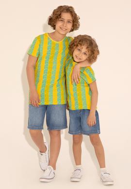 Erkek Çocuk Fıstık Yeşili Bisiklet Yaka Tişört - 50288049003