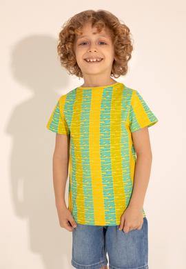 Erkek Çocuk Fıstık Yeşili Bisiklet Yaka Tişört - 50288049003