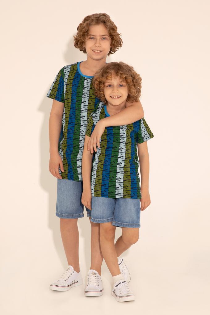 Erkek Çocuk Lacivert Bisiklet Yaka Tişört