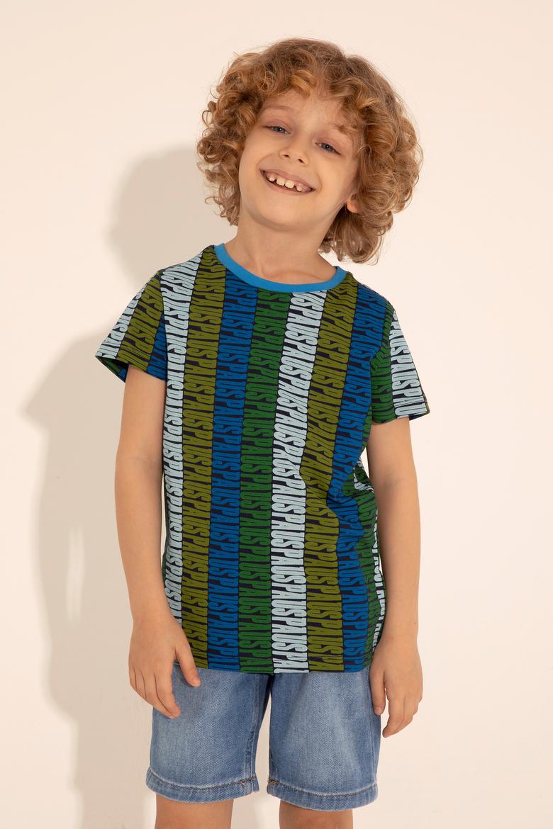 Erkek Çocuk Lacivert Bisiklet Yaka Tişört - 50288049014