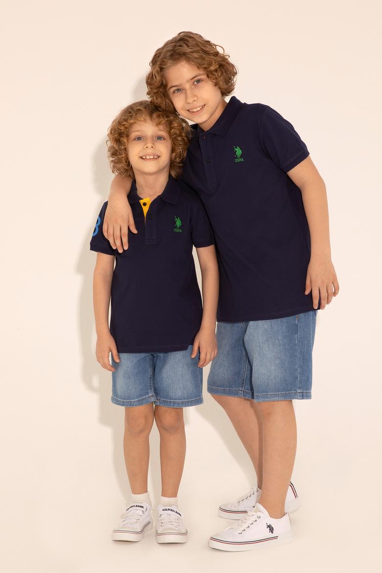 Erkek Çocuk Lacivert Polo Yaka Tişört