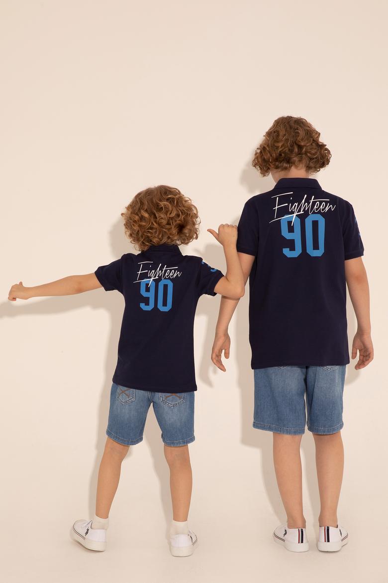 Erkek Çocuk Lacivert Polo Yaka Tişört - 50288121002