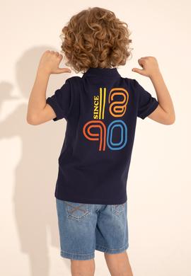 Erkek Çocuk Lacivert Polo Yaka Tişört - 50288122001