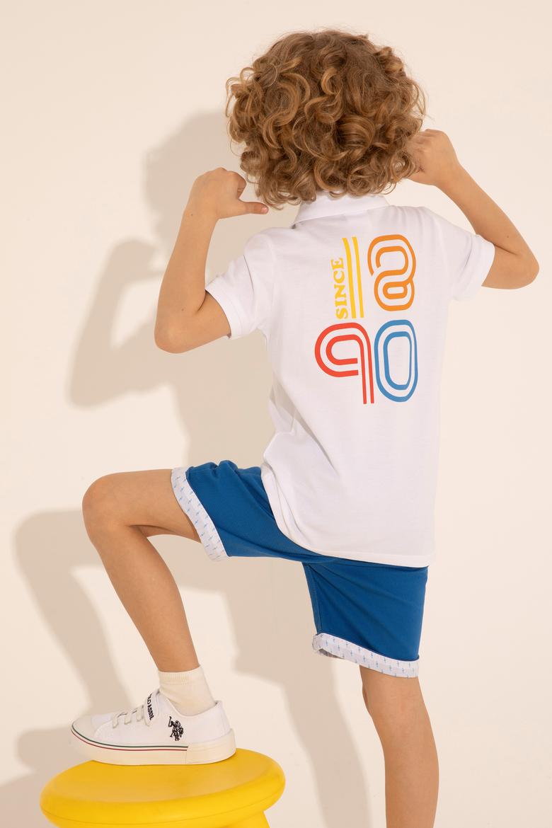 Erkek Çocuk Beyaz Polo Yaka Tişört - 50288122022