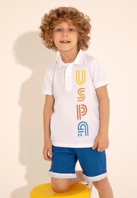 Erkek Çocuk Beyaz Polo Yaka Tişört - 50288122022