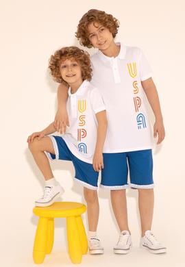 Erkek Çocuk Beyaz Polo Yaka Tişört - 50288122022