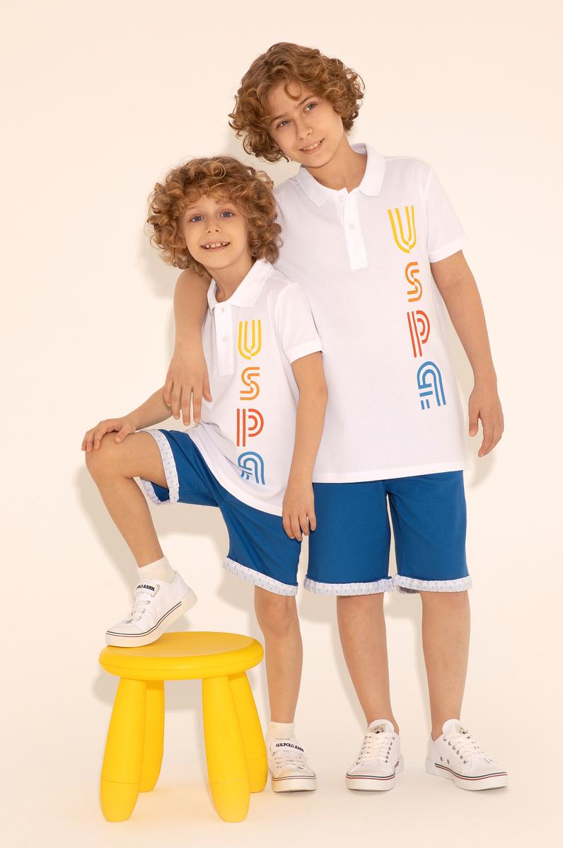 Erkek Çocuk Beyaz Polo Yaka Tişört