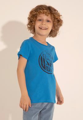 Erkek Çocuk Saks Basic Bisiklet Yaka Tişört - 50284819131