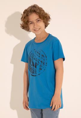 Erkek Çocuk Saks Basic Bisiklet Yaka Tişört - 50284819131