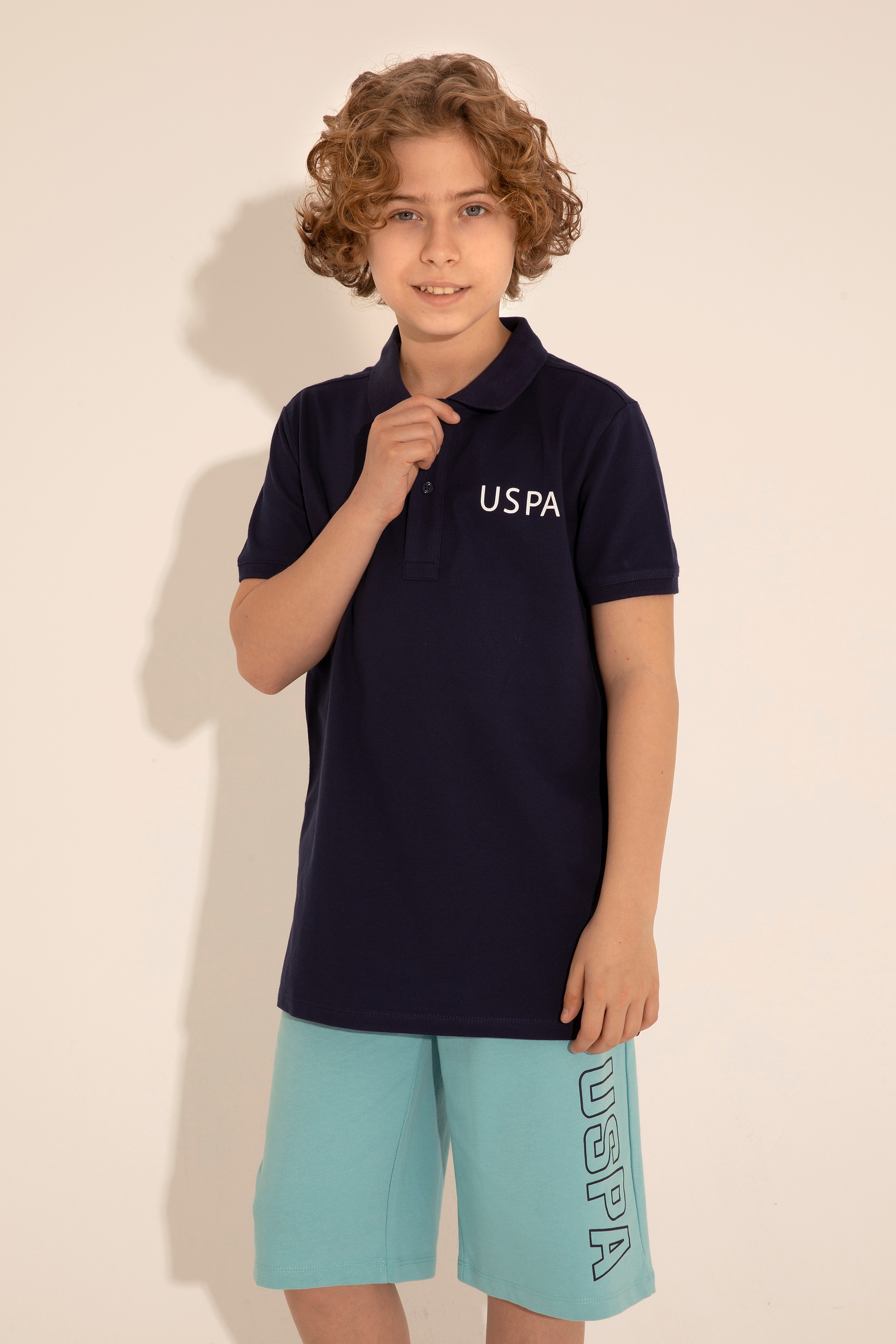 Erkek Çocuk Lacivert Polo Yaka Tişört - Image 4