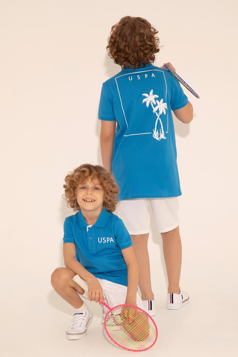 Erkek Çocuk Saks Polo Yaka Tişört