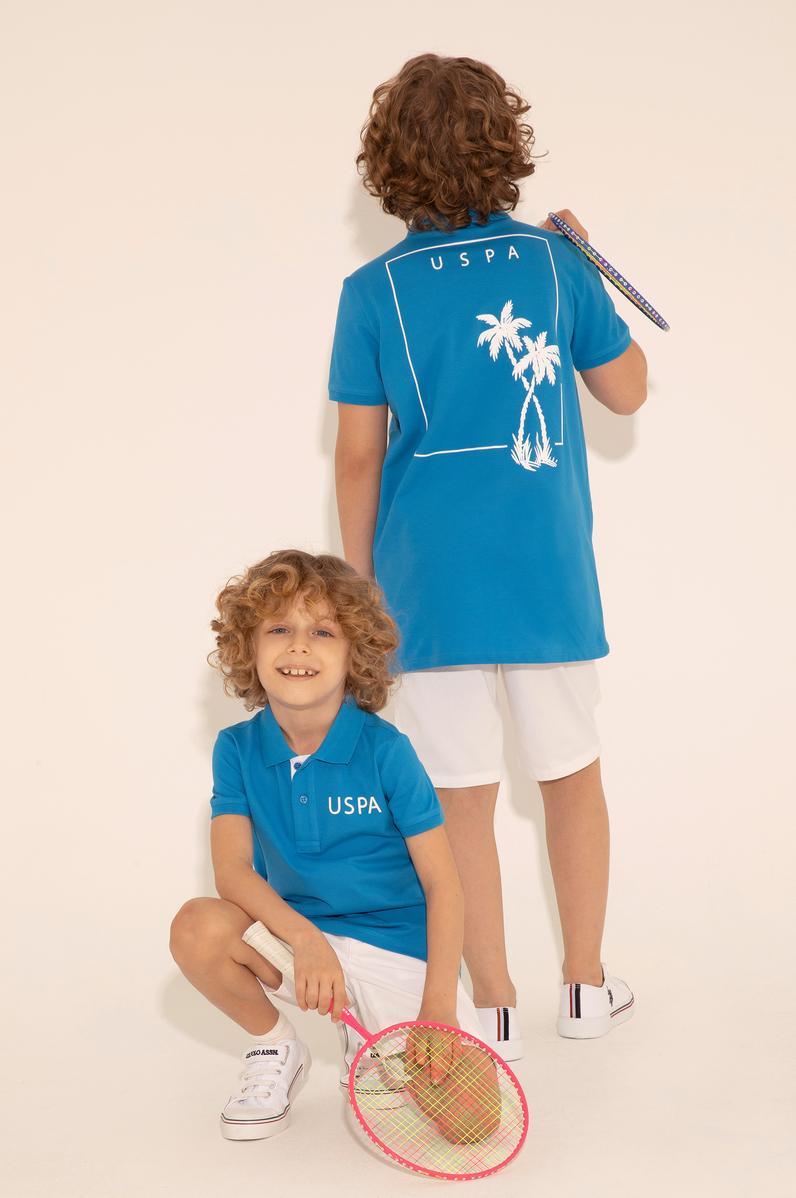 Erkek Çocuk Saks Polo Yaka Tişört