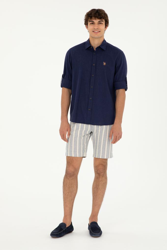 Erkek Saks Dokuma Şort