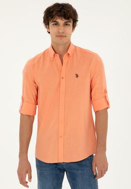 Erkek Kiremit Uzun Kollu Basic Gömlek - 50288648120