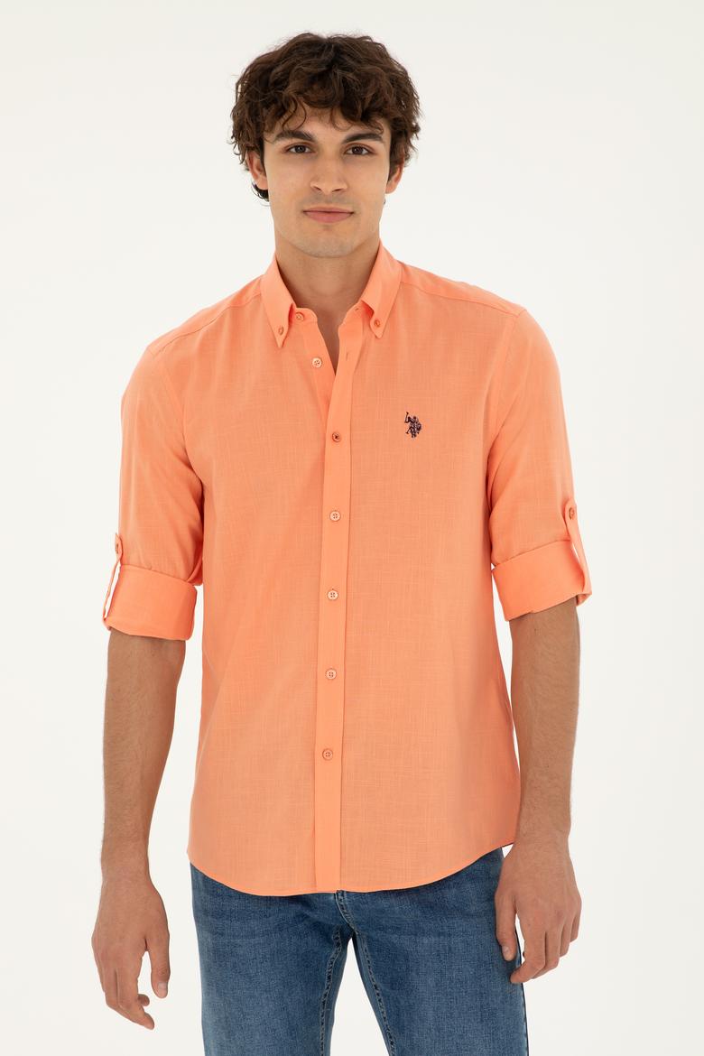 Erkek Kiremit Uzun Kollu Basic Gömlek