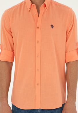 Erkek Kiremit Uzun Kollu Basic Gömlek - 50288648120