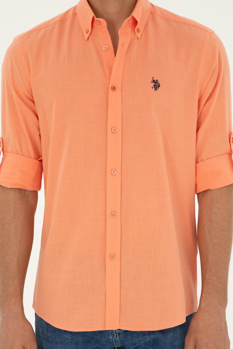 Erkek Kiremit Uzun Kollu Basic Gömlek - 50288648120