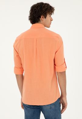 Erkek Kiremit Uzun Kollu Basic Gömlek - 50288648120