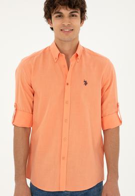 Erkek Kiremit Uzun Kollu Basic Gömlek - 50288648120