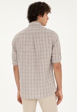 Erkek Haki Uzun Kollu Gömlek - 50282806014