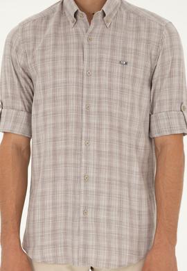 Erkek Haki Uzun Kollu Gömlek - 50282806014