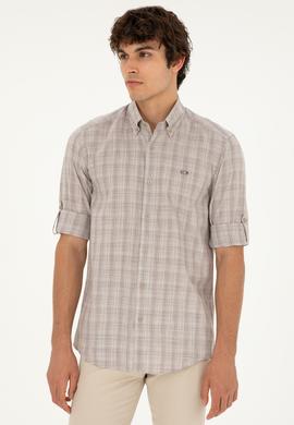 Erkek Haki Uzun Kollu Gömlek - 50282806014