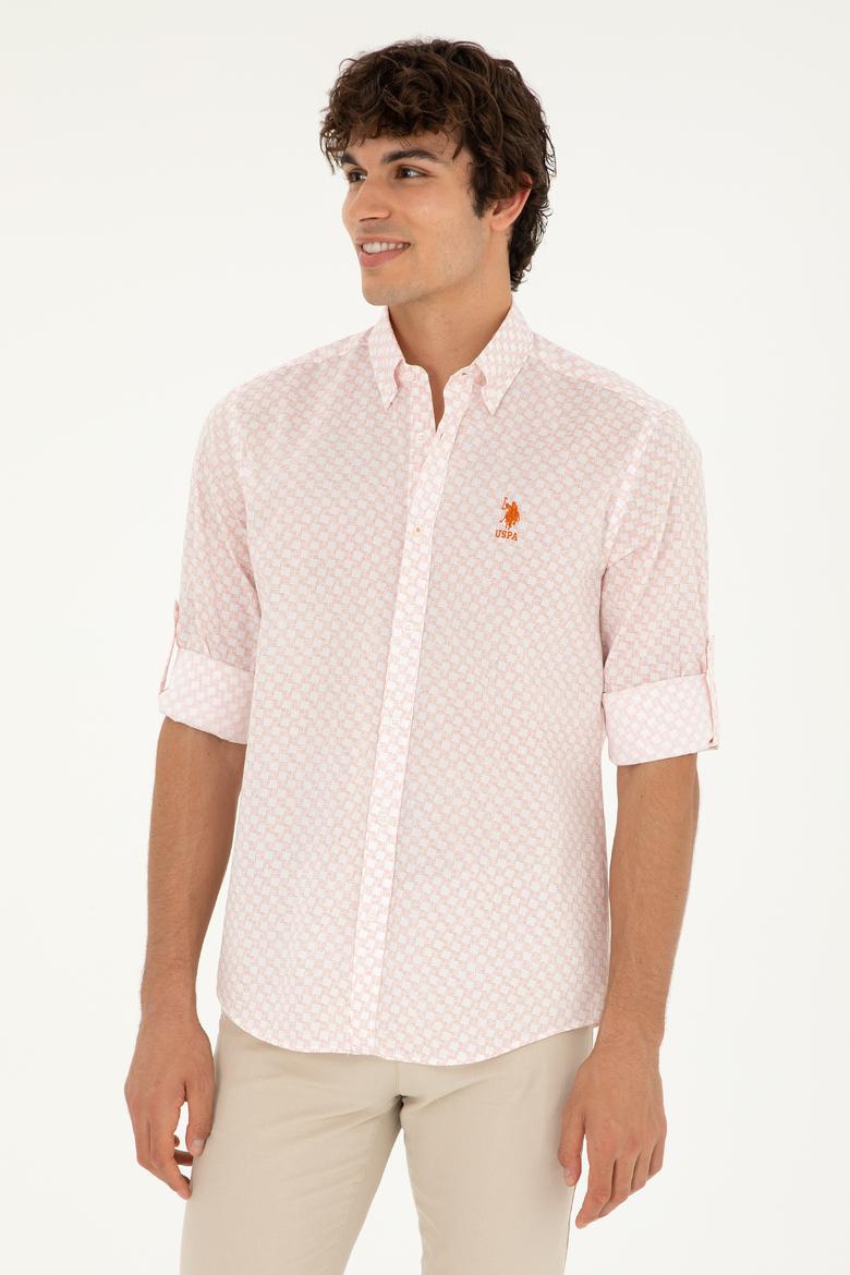 Erkek Pudra Uzun Kollu Gömlek