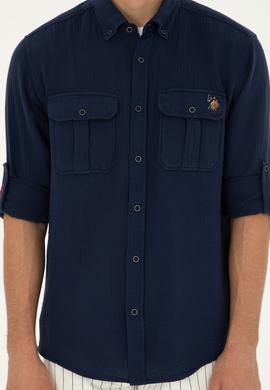 Erkek Lacivert Uzun Kollu Gömlek - 50283690010