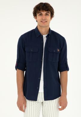 Erkek Lacivert Uzun Kollu Gömlek - 50283690010