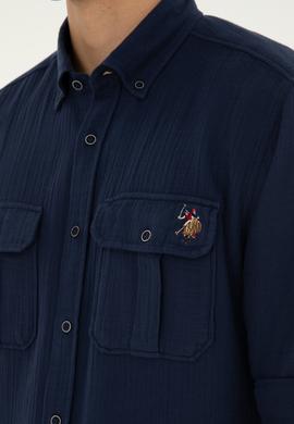 Erkek Lacivert Uzun Kollu Gömlek - 50283690010