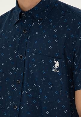 Erkek Lacivert Kısa Kollu Gömlek - 50283805016