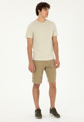 Erkek Koyu Haki Dokuma Şort - 50283941062
