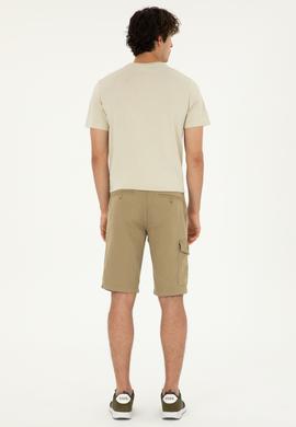 Erkek Koyu Haki Dokuma Şort - 50283941062