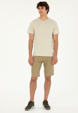 Erkek Koyu Haki Dokuma Şort - 50283941062