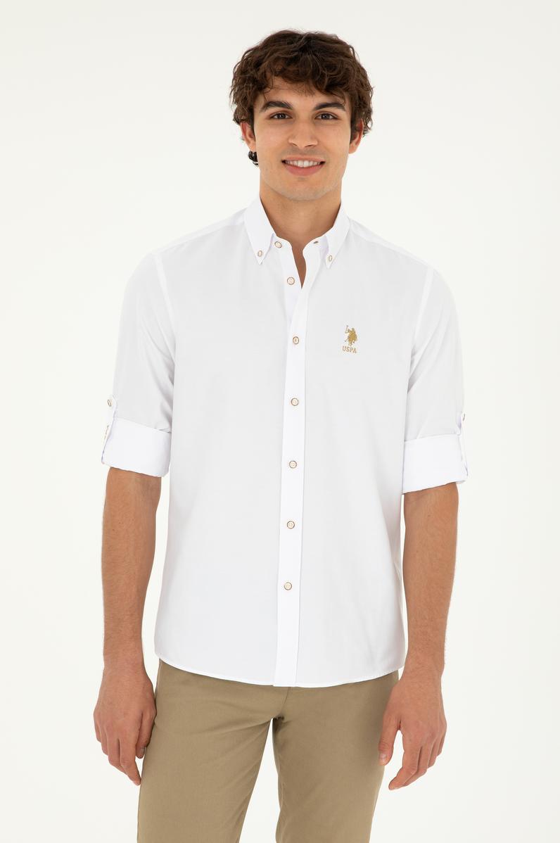 Erkek Beyaz Uzun Kollu Gömlek