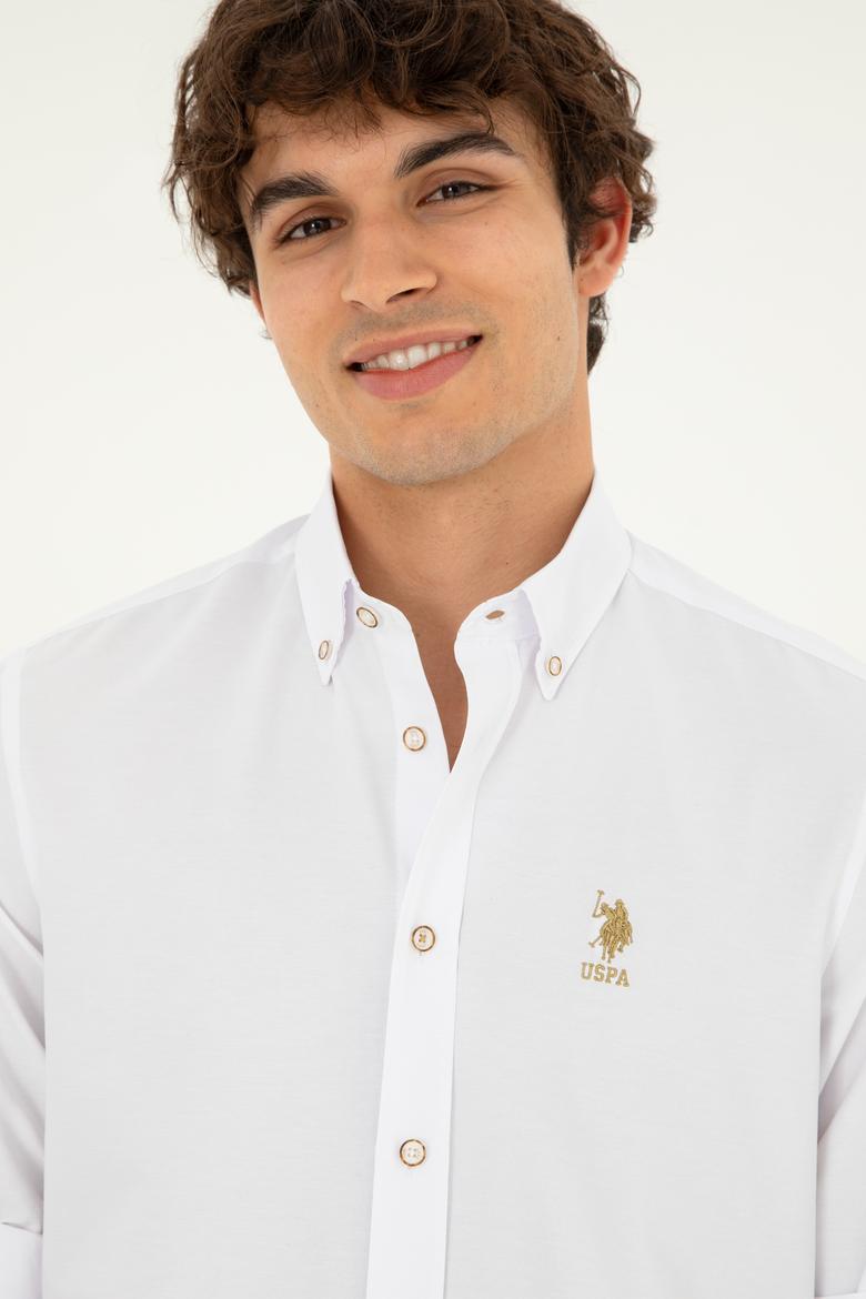 Erkek Beyaz Uzun Kollu Gömlek - 50288654015