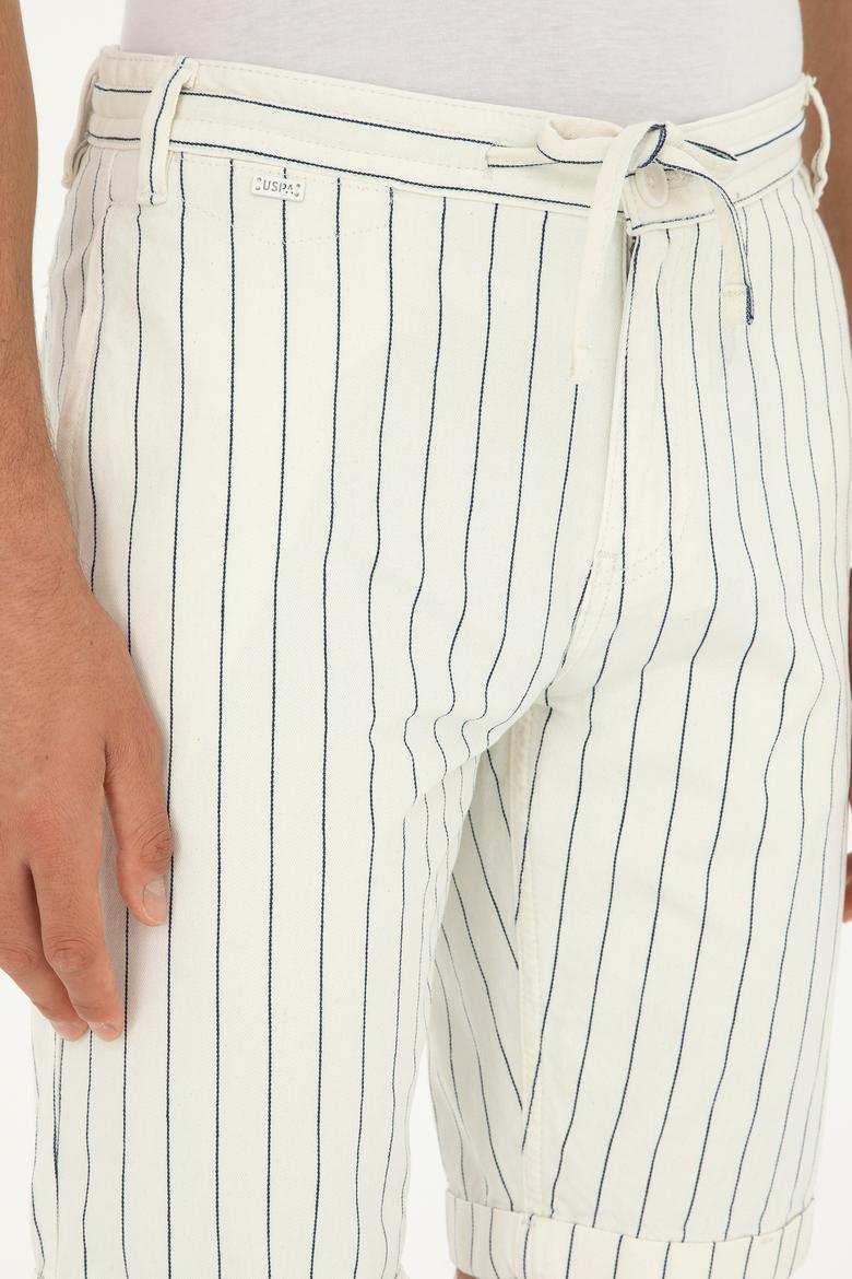 Erkek Beyaz Jean Şort - 50288972007