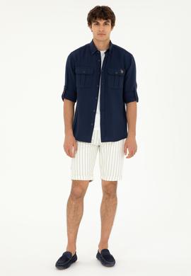 Erkek Beyaz Jean Şort - 50288972007