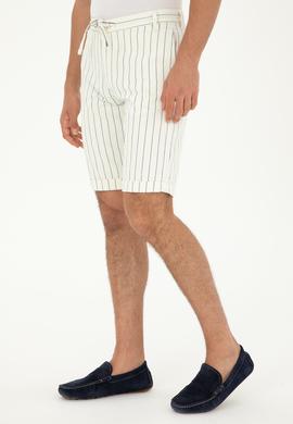 Erkek Beyaz Jean Şort - 50288972007