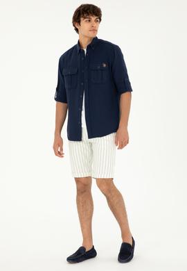 Erkek Beyaz Jean Şort - 50288972007