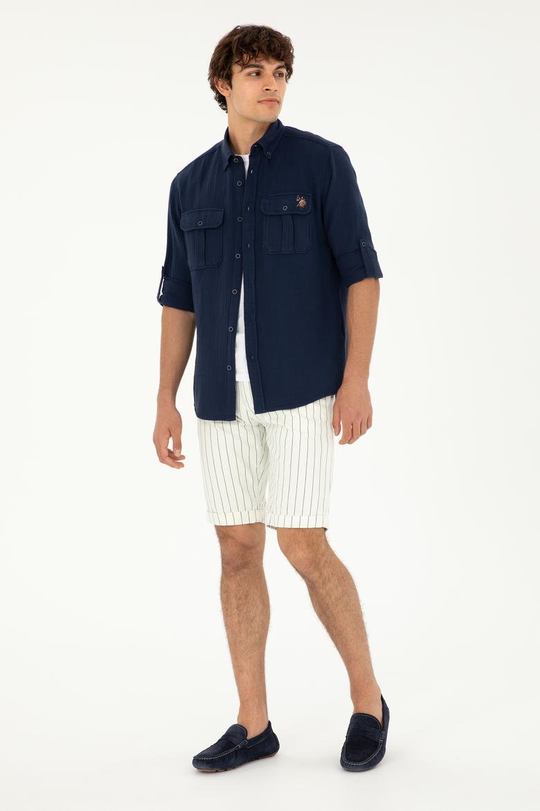 Erkek Beyaz Jean Şort - 50288972007