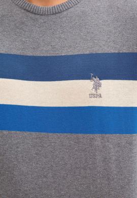 Erkek Gri Melanj Bisiklet Yaka Triko Kazak - 50212017016