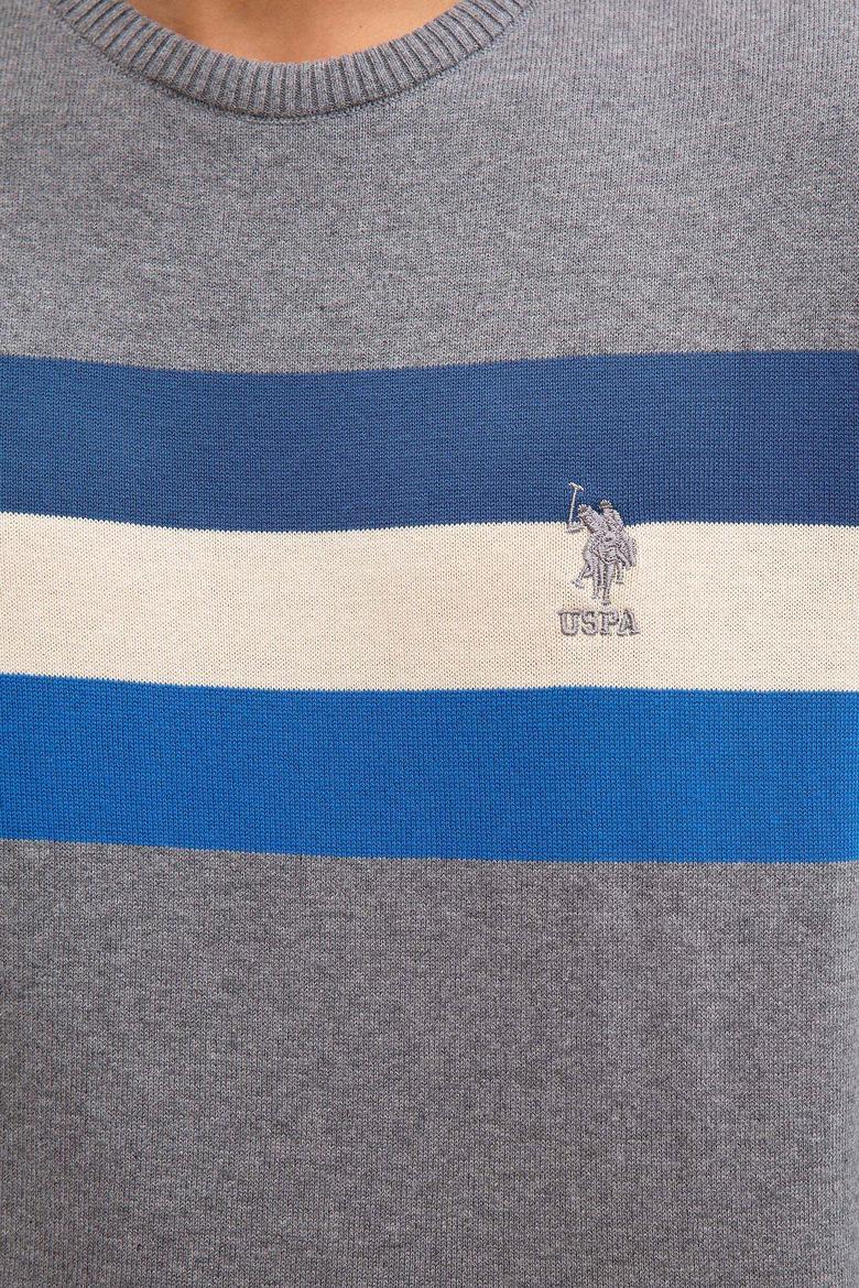 Erkek Gri Melanj Bisiklet Yaka Triko Kazak - 50212017016