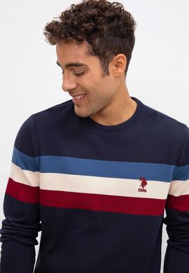 Erkek Lacivert Bisiklet Yaka Triko Kazak - 50212017004