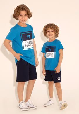 Erkek Çocuk Saks Bisiklet Yaka Tişört - 50284902022