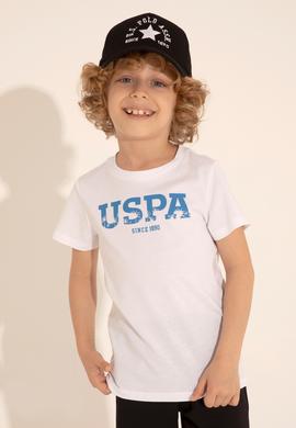 Erkek Çocuk Beyaz Bisiklet Yaka Tişört - 50284816047