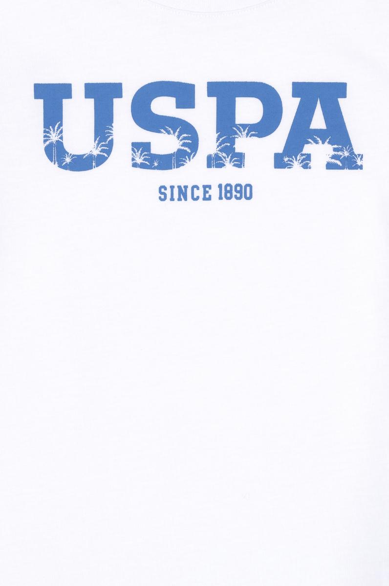 Erkek Çocuk Beyaz Bisiklet Yaka Tişört