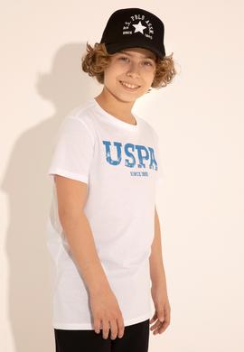 Erkek Çocuk Beyaz Bisiklet Yaka Tişört - 50284816047