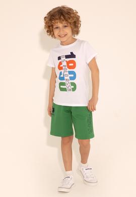 Erkek Çocuk Beyaz Bisiklet Yaka Tişört - 50288053009